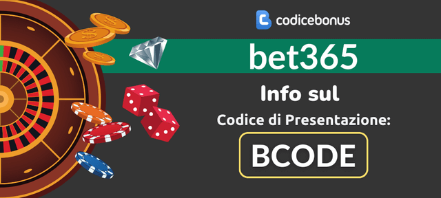 codice bonus casino bet365