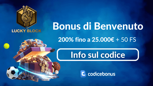 bonus primo deposito lucky block